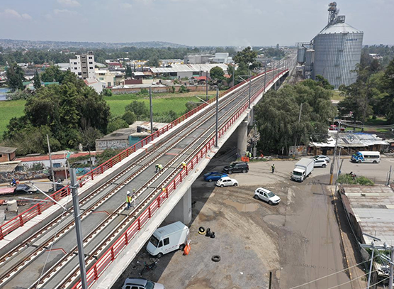 Seguimiento de obra con drones del Tren Suburbano Lechería–AIFA, Estado de México