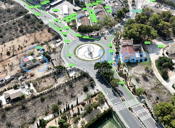 Análisis de trayectorias de vehículoscon drones en España