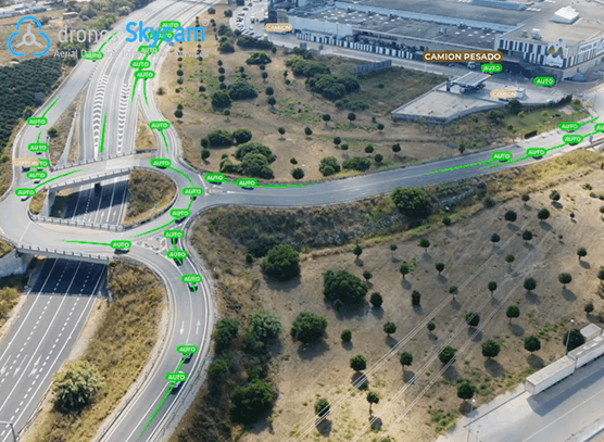 Ttráfico vehicular con drones en España