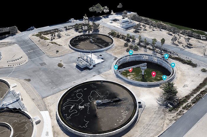 topografía de precisión con drones